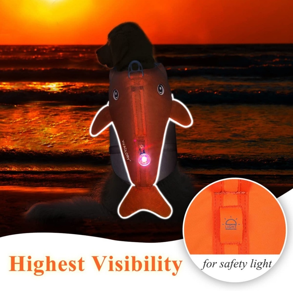 Medium Dog Life Vest, Reflective Whale-Shape Life Vest - Picture 12 of 12